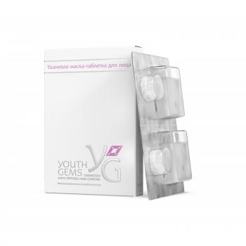Тканевая маска-таблетка для лица с пептидами и экстрактом женьшеня Youth Gems - Клуб Восстанови Здоровье "Re-health"