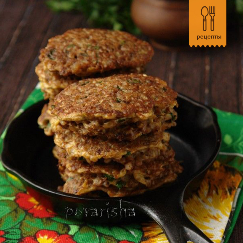 Лепешки из зеленой гречки с кунжутом и льном Лепешки из зеленой гречки с кунжутом и льном