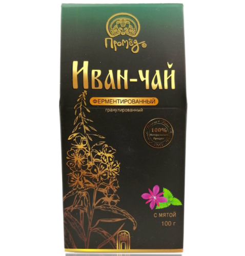 Иван-чай гранулированный с мятой копорский глубокой ферментации, 100 г